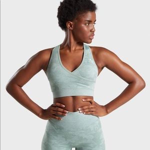 Gymshark camo seamless green sports bra